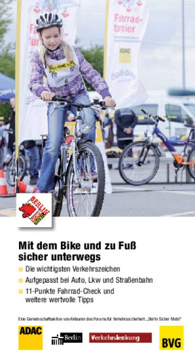 ADAC, BVG und Verkehrslenkung Berlin: Mit dem Bike und zu Fuß sicher unterwegs