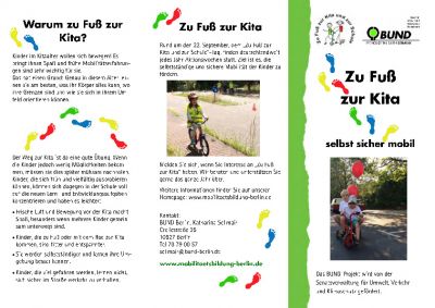 Zu Fuss zur Kita Flyer