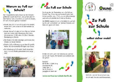 Zu Fuss zur Schule Flyer